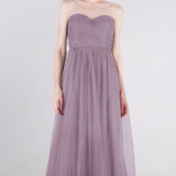 Mauve Dress XS formal bridesmaid strapless prom - Picture 2 of 5